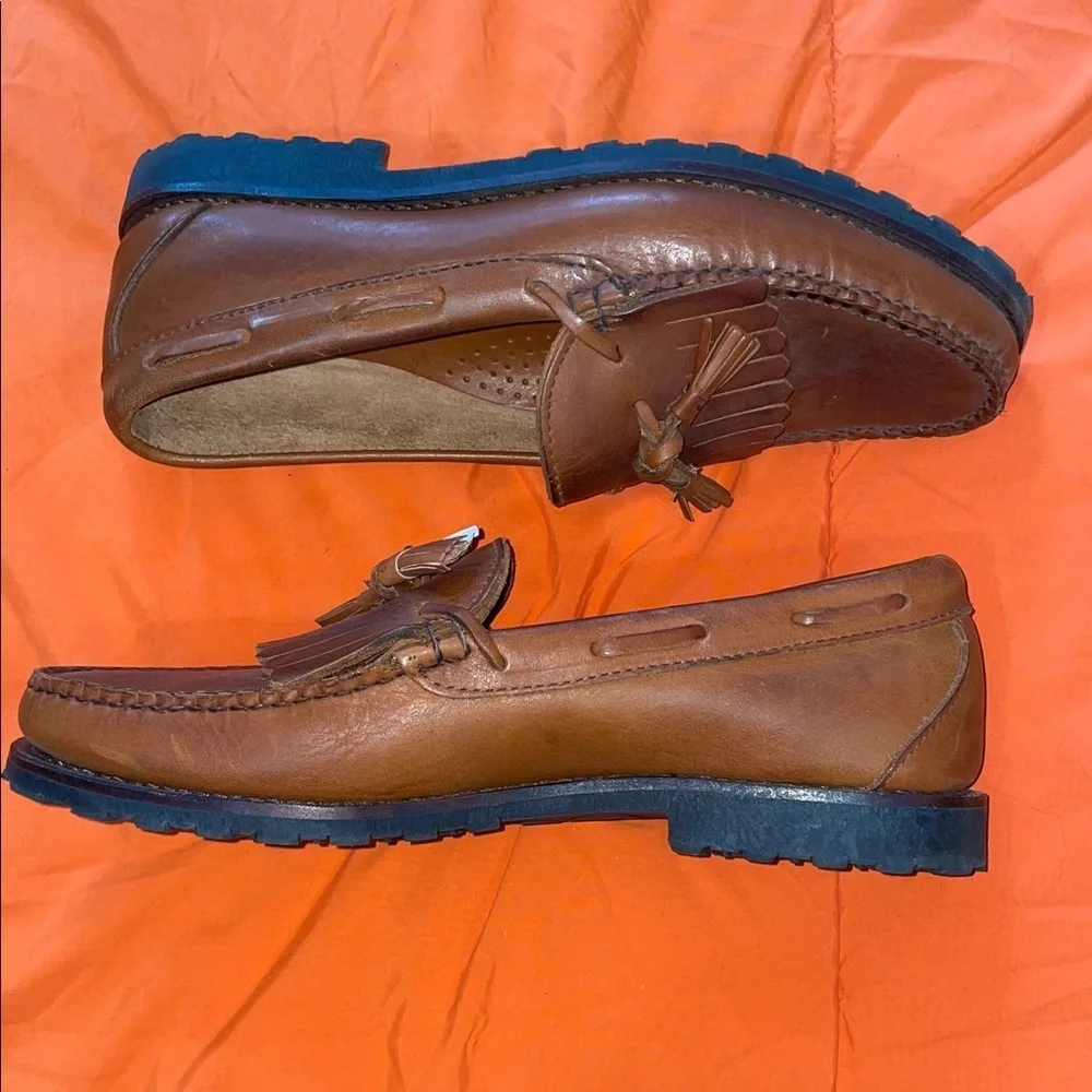 FootJoy Brown Leather Tassel Loafers